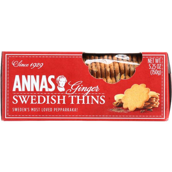 ANNAS: Ginger Swedish Thins, 5.25 oz