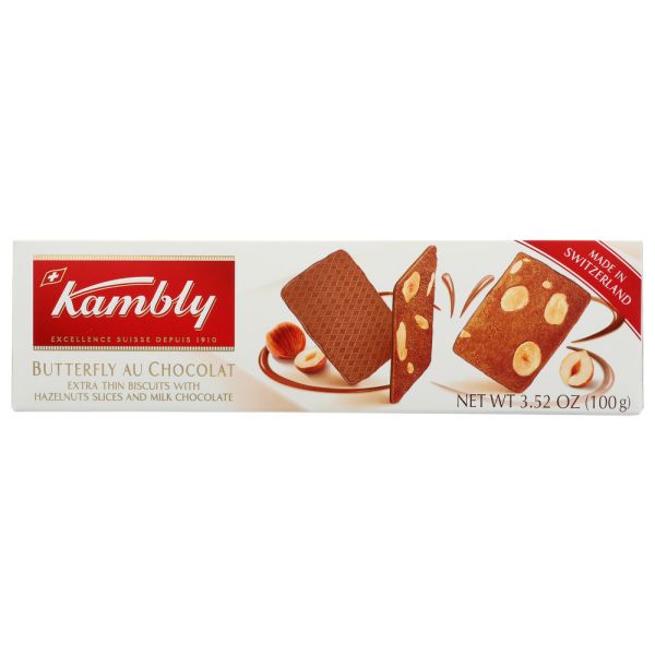 KAMBLY: Butterfly Au Chocolate Biscuit, 3.5 oz