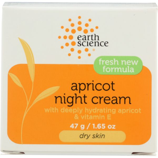 EARTH SCIENCE: Apricot Night Cream Face, 1.65 oz