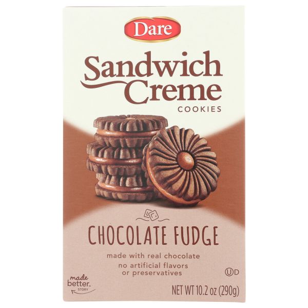 DARE: Sandwich Creme Chocolate Fudge Cookies, 10.2 oz