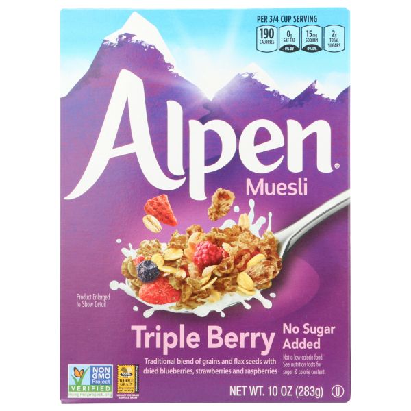 ALPEN: Cereal Triple Berry, 10 oz