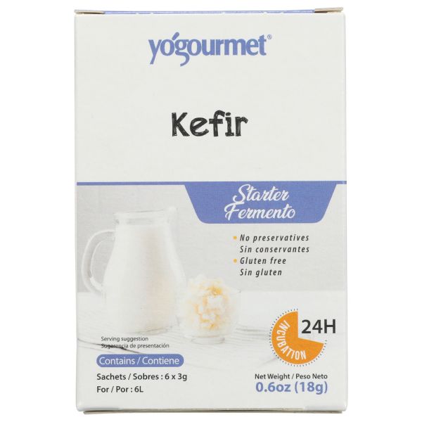 YOGOURMET: Freeze Dried Kefir Starter Colored Milk, 30 grams