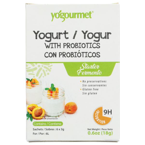 YOGOURMET: Yogurt Starter with Probiotics, 6 pc