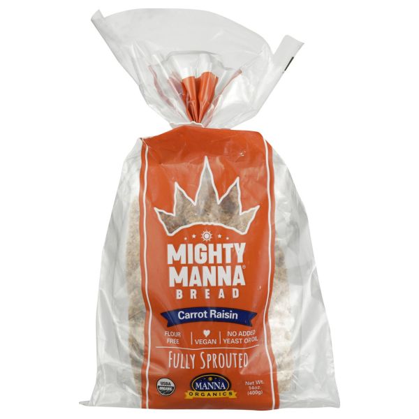 NATURES PATH: Mighty Manna Bread Organic Carrot Raisin, 14 oz
