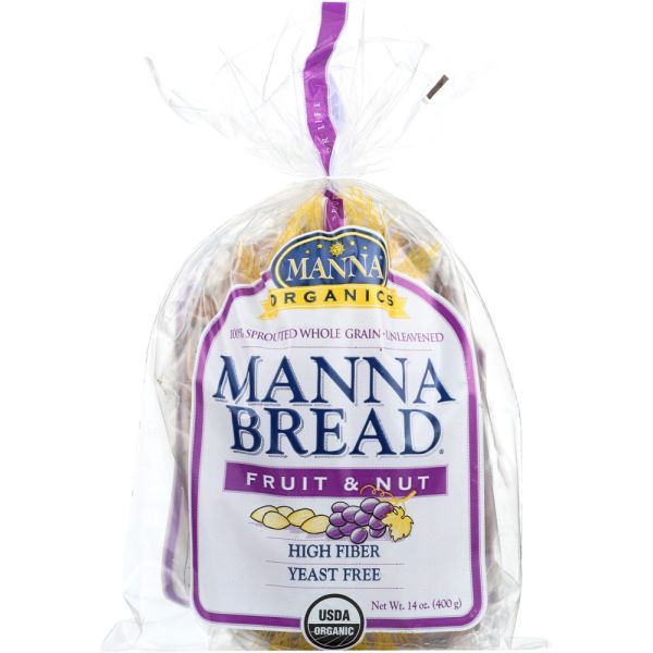 MANNA ORGANICS: Organic Sprouted Bread Fruit and Nut, 14 oz