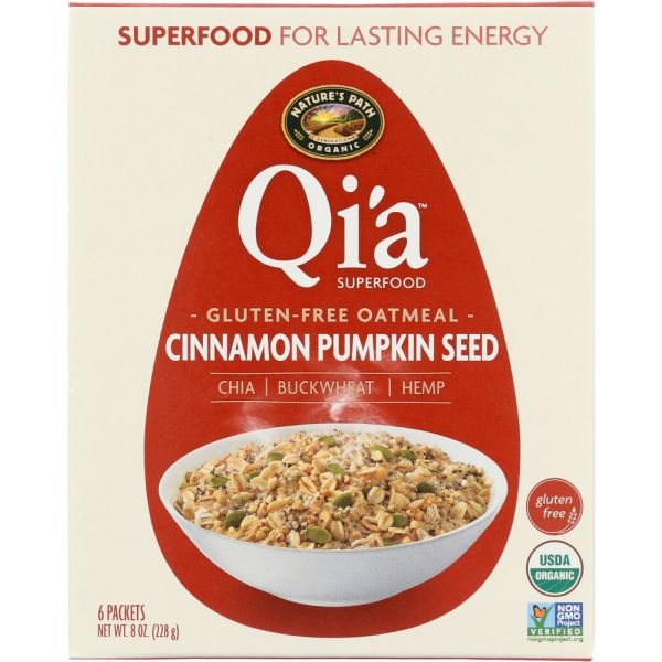 QIA: Cinnamon Pumpkin Seeds Oatmeal, 8 oz