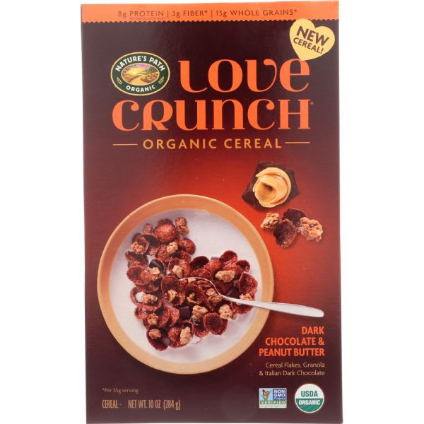 NATURES PATH: Love Crunch Dark Chocolate Peanut Butter Cereal, 10 oz