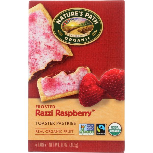 NATURES PATH: Frosted Razzi Raspberry Toaster Pastries, 11 oz