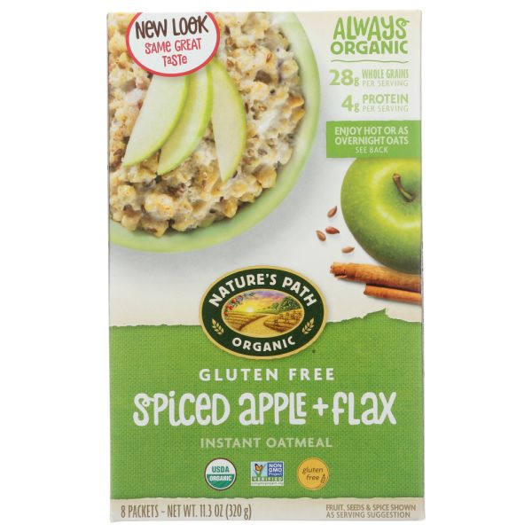 NATURES PATH: Gluten Free Spiced Apple with Flax Oatmeal, 11.3 oz