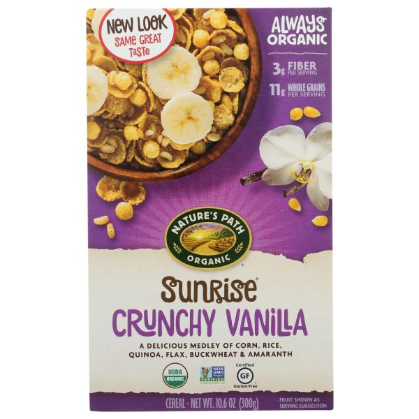 NATURES PATH: Organic Sunrise Cereal Gluten Free Crunchy Vanilla, 10.6 oz