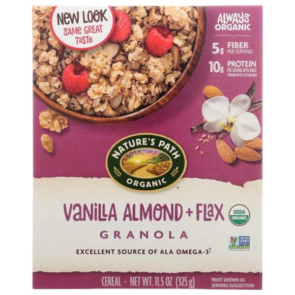 NATURES PATH: Vanilla Almond Plus Flax Granola, 11.5 oz