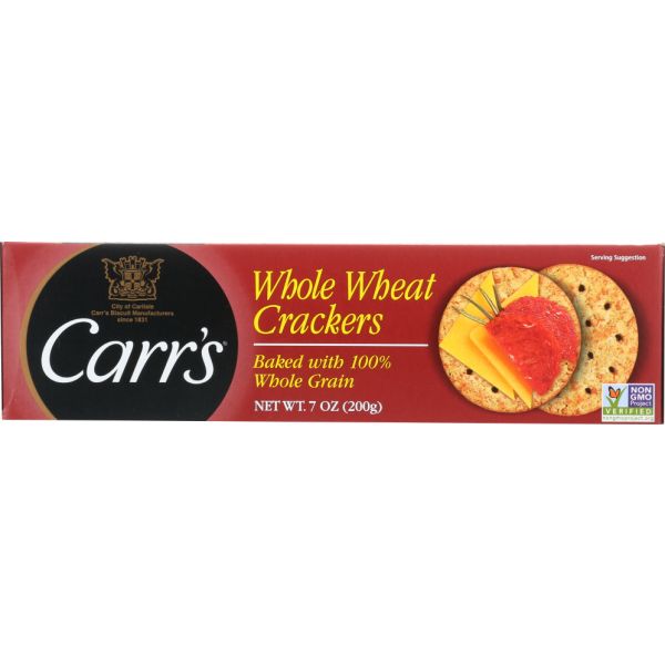 CARRS: Whole Wheat Crackers, 7 oz