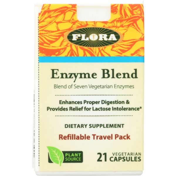 FLORA HEALTH: Enzyme Blend Refillable Travel Pack, 21 cp