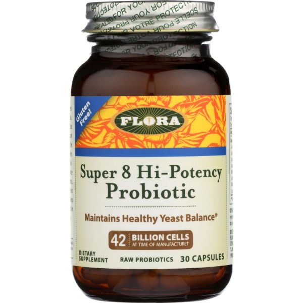 FLORA HEALTH: Super 8 Probiotic, 30 sg