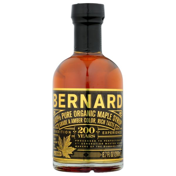 BERNARD: Pure Organic Maple Syrup, 6.7 fo
