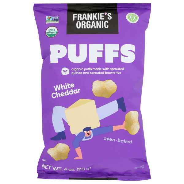 FRANKIES: White Cheddar Puffs, 4 oz