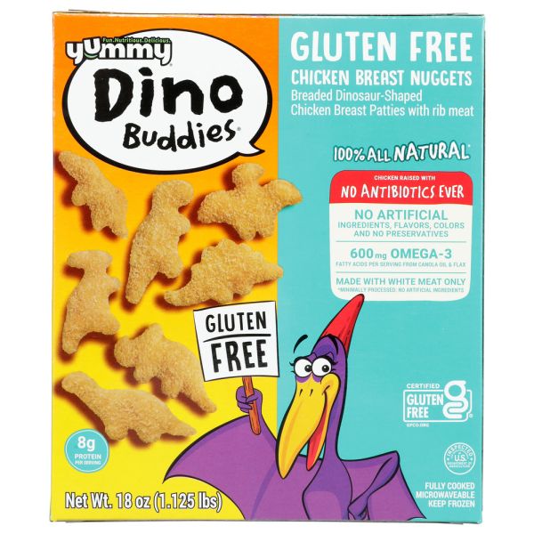 YUMMY: Gluten Free Dinosaur-Shaped Chicken Nuggets, 18 oz