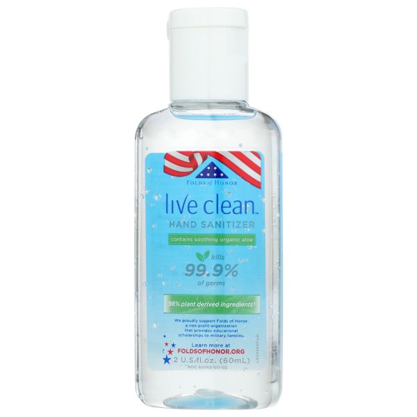 LIVE CLEAN: Organic Aloe Hand Sanitizer, 2 oz