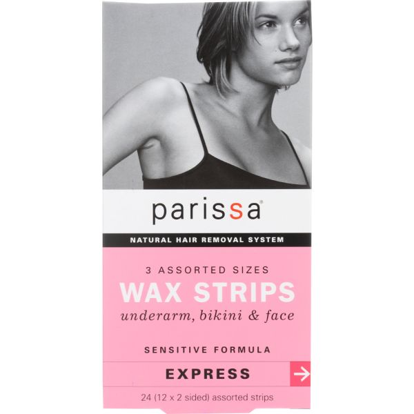 PARISSA: Wax Strips Assorted Sizes Sensitive Formula, 24 pc
