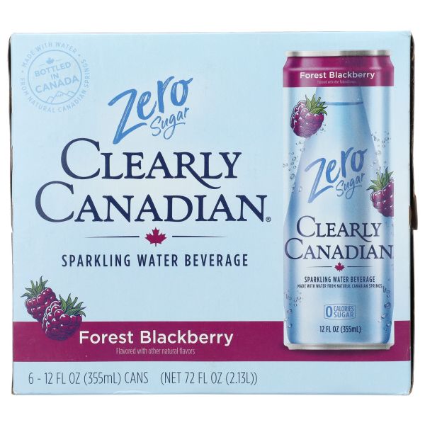 CLEARLY CANADIAN: Forest Blackberry Sparkling Water 6Pk, 72 fo