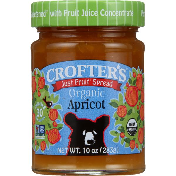 CROFTERS: Fruit Spread Apricot Organic, 10 oz