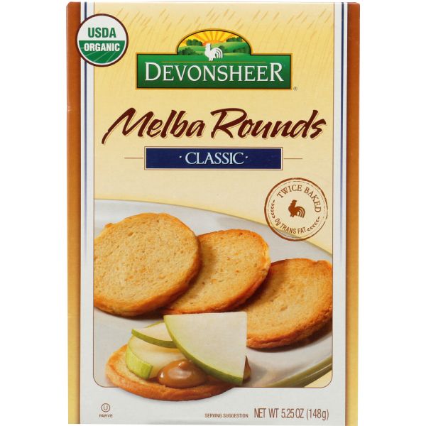 DEVONSHEER: Cracker Round Plain Organic, 5.25 oz