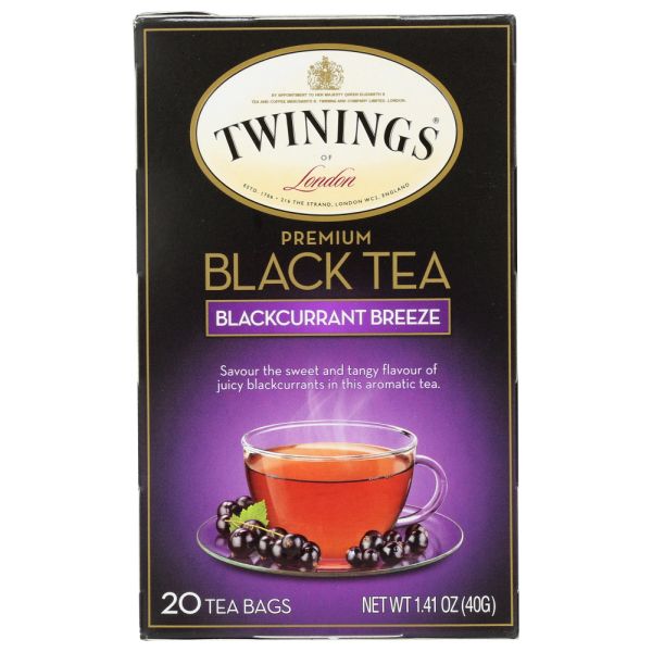 TWINING TEA: Blackcurrant Breeze Black Tea, 20 bg