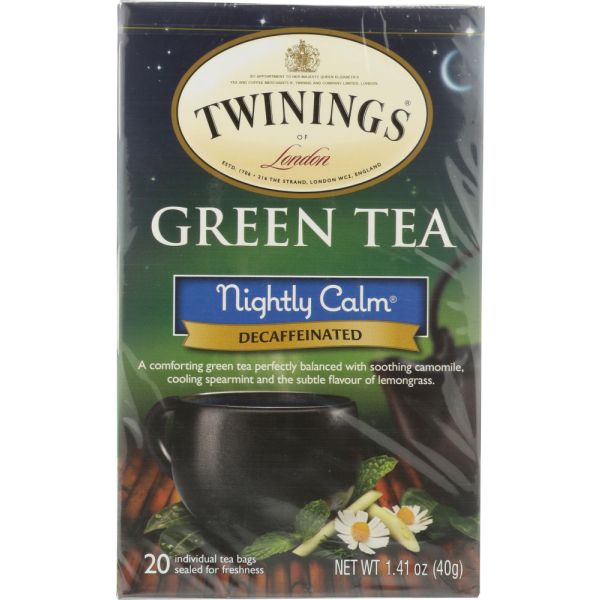 TWINING TEA: Nightly Calm Green Tea, 20 bg