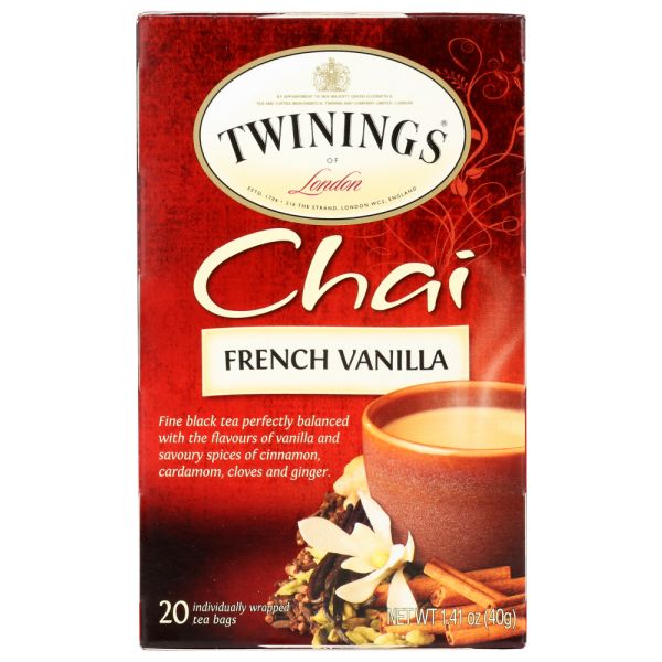 TWINING TEA: French Vanilla Chai Tea, 20 bg