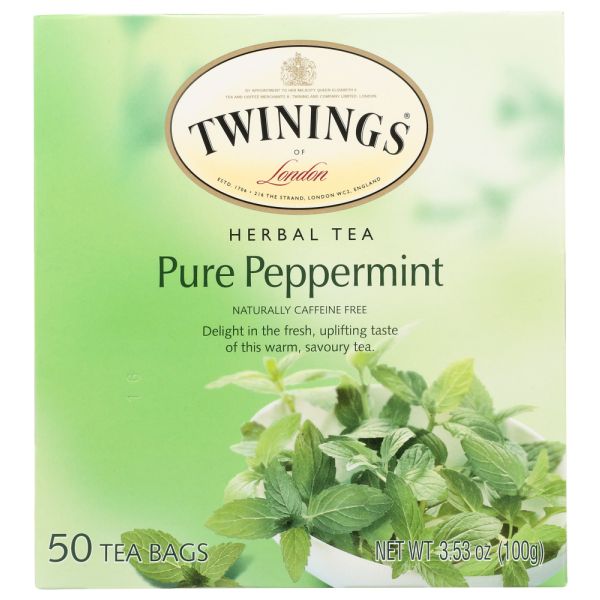 TWINING TEA: Pure Peppermint Herbal Tea, 50 bg