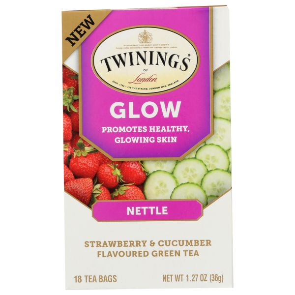 TWININGS: Strawberry and Cucumber Nettle Glow Tea, 18 bg
