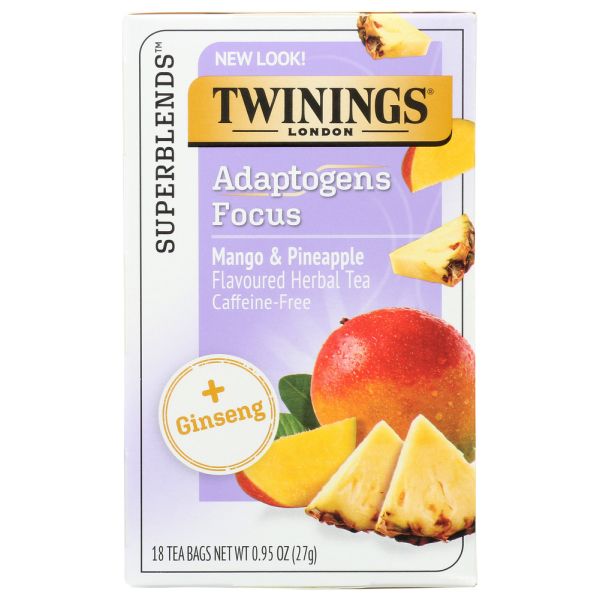 TWININGS: Mango and Pineapple Ginseng Focus Tea, 18 bg