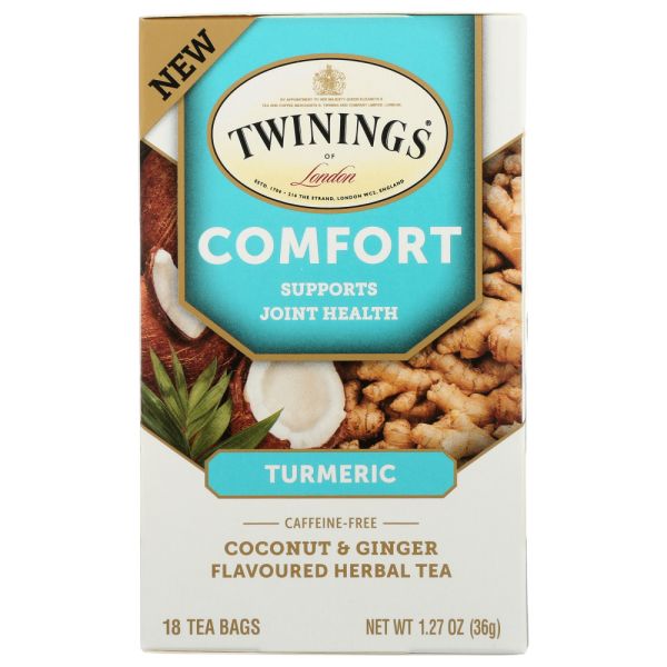 TWINING TEA: Tea Comfort Coconut Ginger, 18 bg