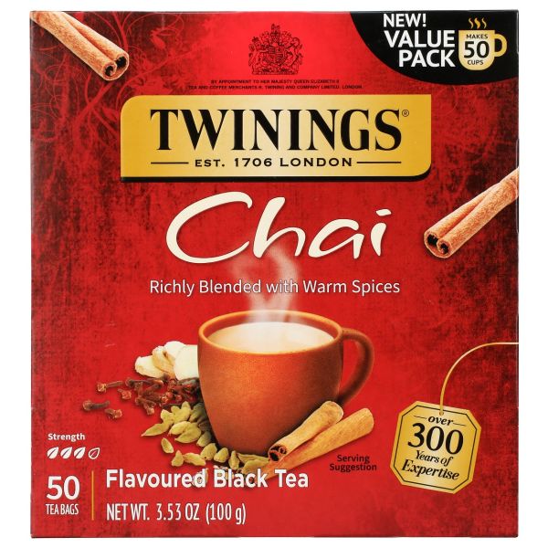 TWININGS: Chai Black Tea, 50 bg