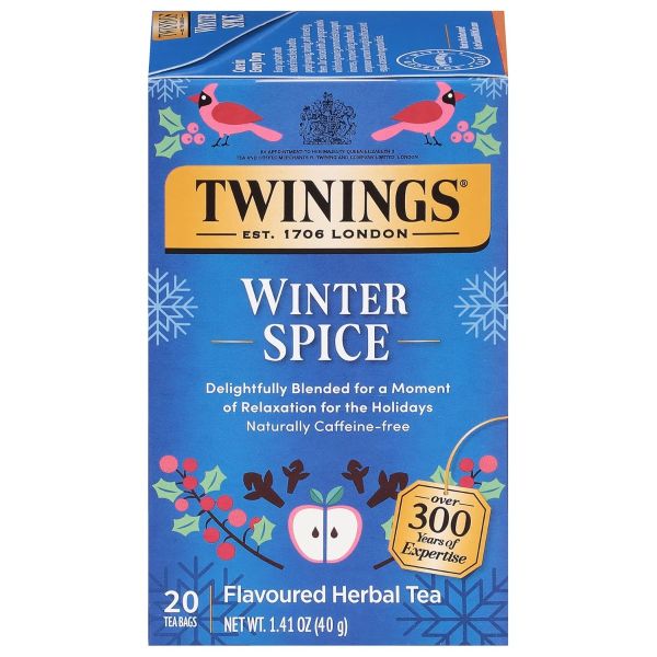 TWINING TEA: Winter Spice Herbal Tea, 20 bg
