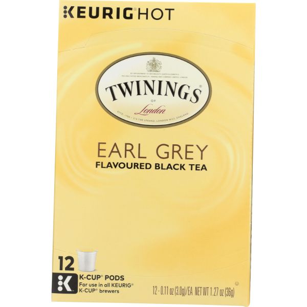 TWININGS OF LONDON: Tea Kcups Earl Grey Tea, 12 Cups, 1.27 oz