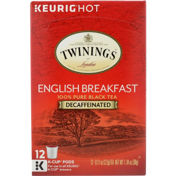 TWINING TEA: English Breakfast Decaf Kcups, 12 pc