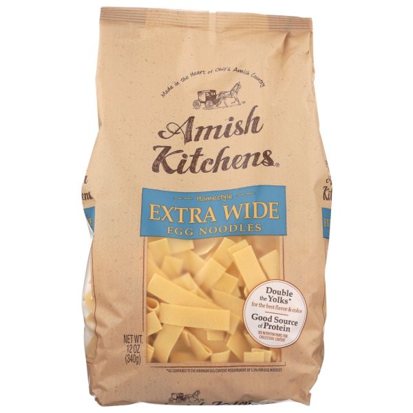 AMISH KITCHEN: Extra Wide Egg Noodles, 12 oz