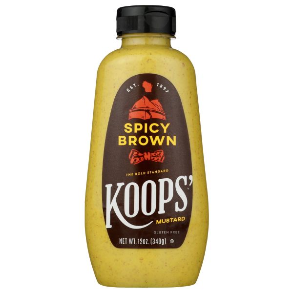 KOOPS: Spicy Brown Mustard Squeeze, 12 oz