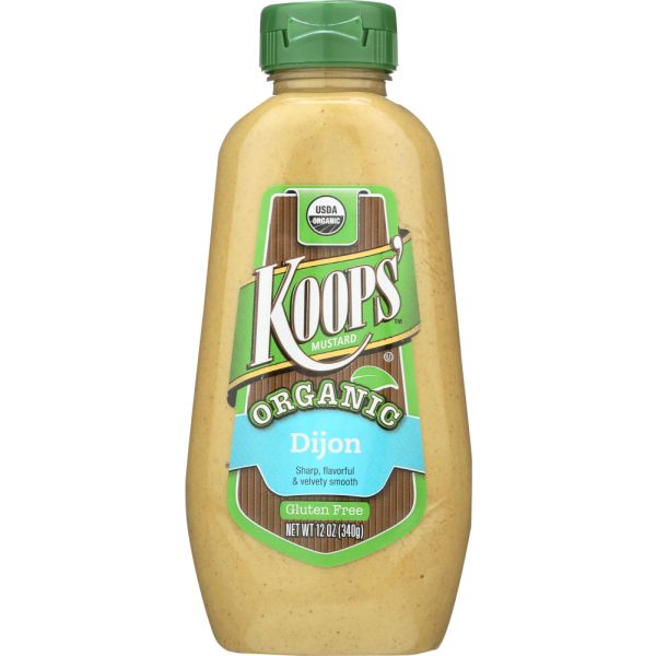 KOOPS: Organic Dijon Mustard, 12 oz