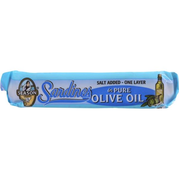 Season Brand Norway Sardines in Olive Oil, 3.75 Oz