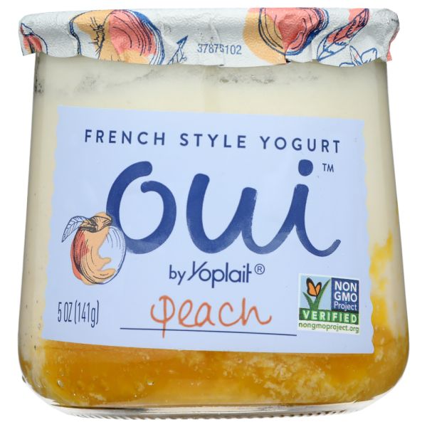 YOPLAIT: Oui French Style Yogurt Peach, 5 oz