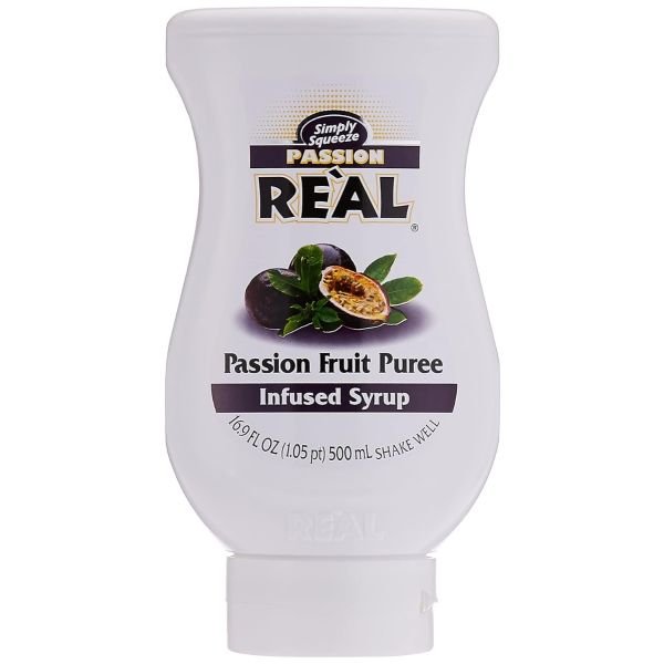 REAL INFUSED EXOTICS: Passion Fruit Puree Syrup, 16.9 fo