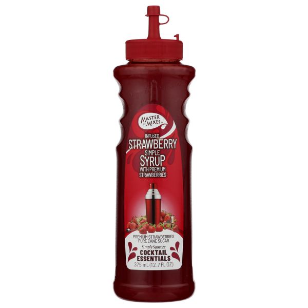 MASTER OF MIXES: Cocktail Essentials Strawberry Syrup, 375 ml