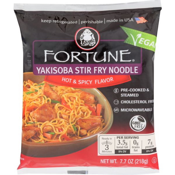FORTUNE: Yakisoba Stiry Fry Noodle Hot & Spicy Flavor, 7.70 oz