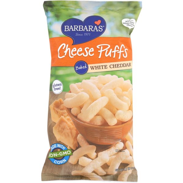 BARBARA'S BAKERY: Cheese Puffs Baked White Cheddar, 5.5 oz