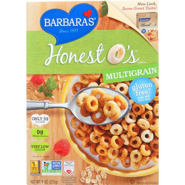 BARBARAS: Cereal Gluten Free Multigrain Honestos, 9 oz