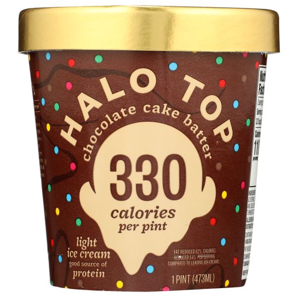 HALO TOP: Chocolate Cake Batter Pint, 16 fo
