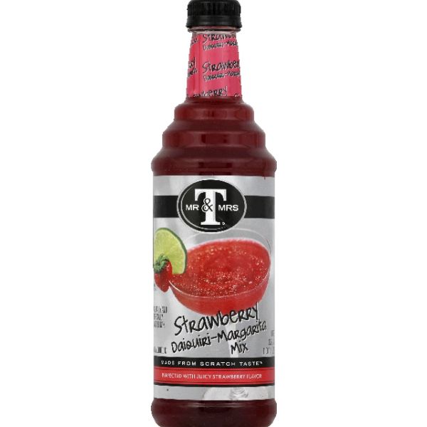 MR & MRS T: Strawberry Daiquiri Margarita Mix, 33.8 fo