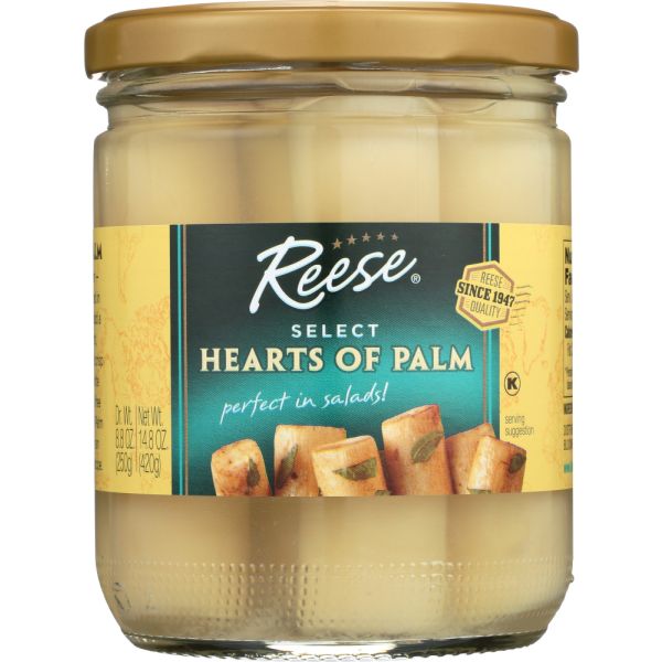 REESE: Hearts of Palm in Glass, 14.8 oz